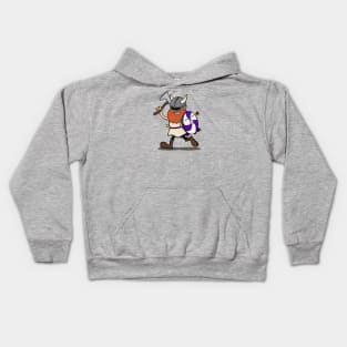 Viking Berserker Cartoon (Player 6 / purple version) Kids Hoodie